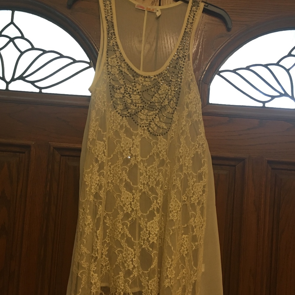 Sheer lace and studded dress by 36.6
